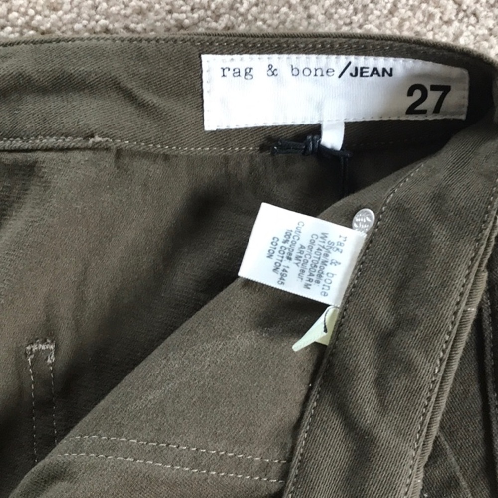 Rag And Bone Wide Leg Cropped Canvas Pant - image 2